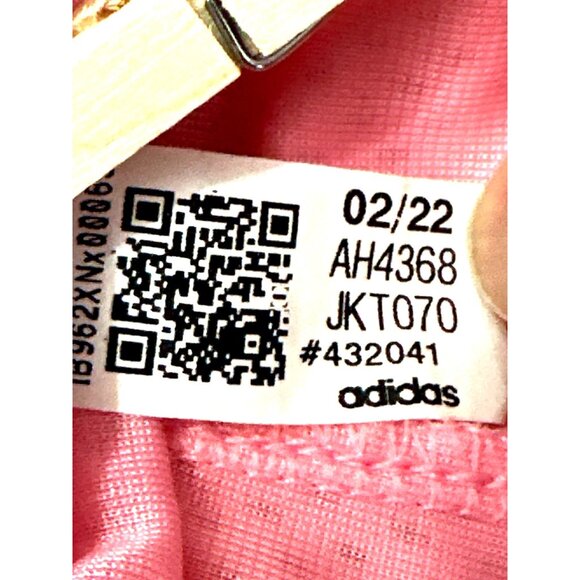 Adidas Athleticwear Pink Mesh Shorts White Stripes Pockets Elastic Waist Girls - Picture 8 of 10